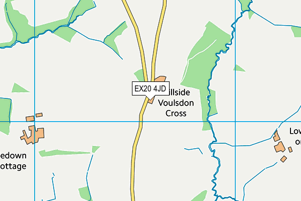 EX20 4JD map - OS VectorMap District (Ordnance Survey)