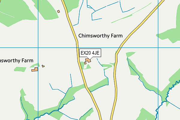 EX20 4JE map - OS VectorMap District (Ordnance Survey)