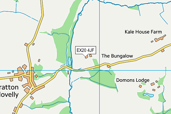 EX20 4JF map - OS VectorMap District (Ordnance Survey)