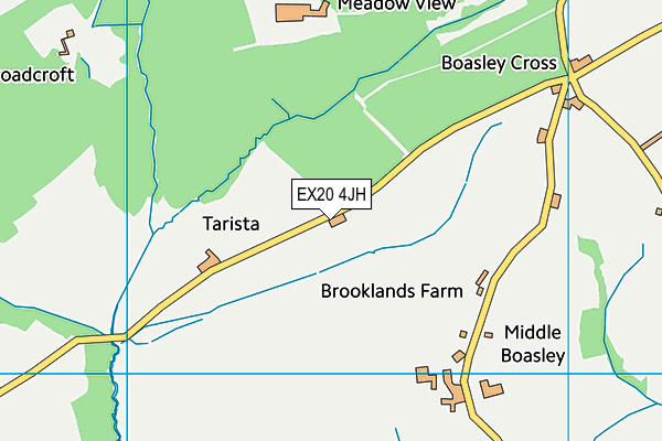 Boasley Cross Community Primary School map (EX20 4JH) - OS VectorMap District (Ordnance Survey)