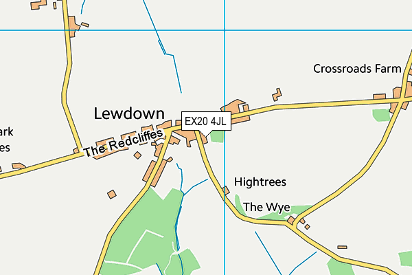 EX20 4JL map - OS VectorMap District (Ordnance Survey)