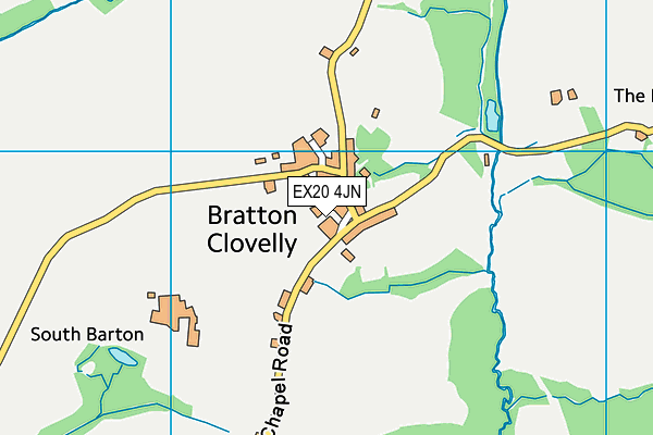 EX20 4JN map - OS VectorMap District (Ordnance Survey)