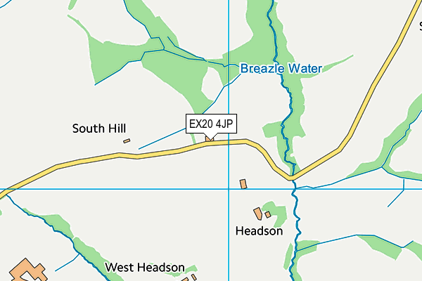 EX20 4JP map - OS VectorMap District (Ordnance Survey)