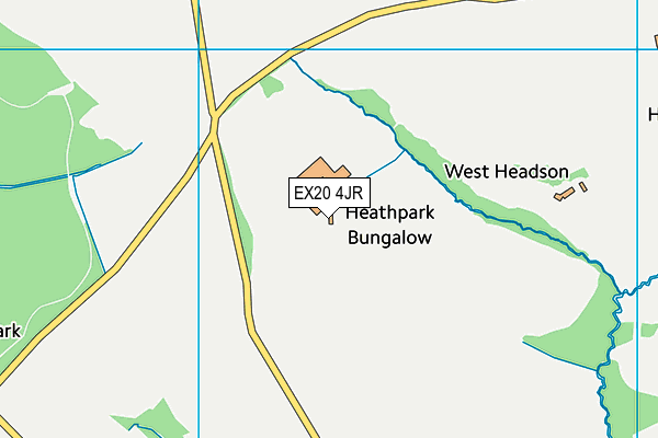 EX20 4JR map - OS VectorMap District (Ordnance Survey)