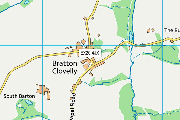 EX20 4JX map - OS VectorMap District (Ordnance Survey)