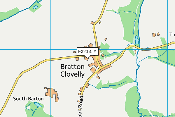 EX20 4JY map - OS VectorMap District (Ordnance Survey)