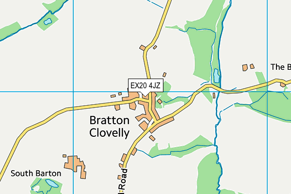 EX20 4JZ map - OS VectorMap District (Ordnance Survey)