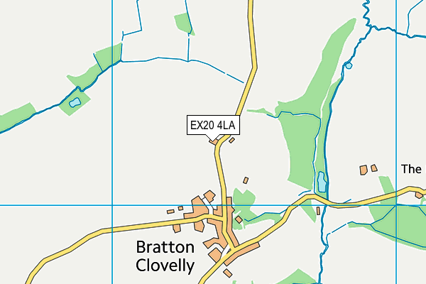 EX20 4LA map - OS VectorMap District (Ordnance Survey)