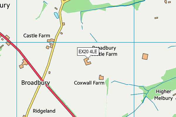 EX20 4LE map - OS VectorMap District (Ordnance Survey)