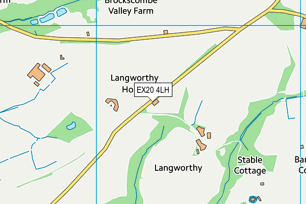 EX20 4LH map - OS VectorMap District (Ordnance Survey)