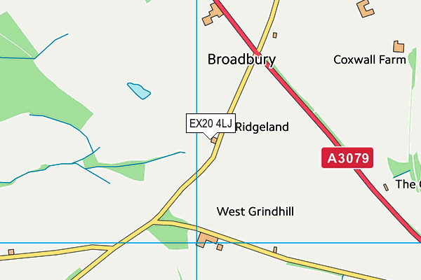 EX20 4LJ map - OS VectorMap District (Ordnance Survey)