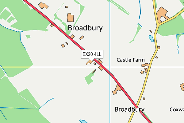 EX20 4LL map - OS VectorMap District (Ordnance Survey)