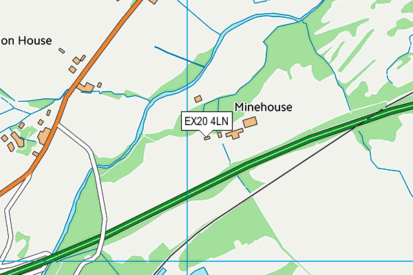 EX20 4LN map - OS VectorMap District (Ordnance Survey)