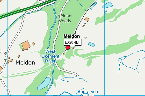 EX20 4LT map - OS VectorMap District (Ordnance Survey)