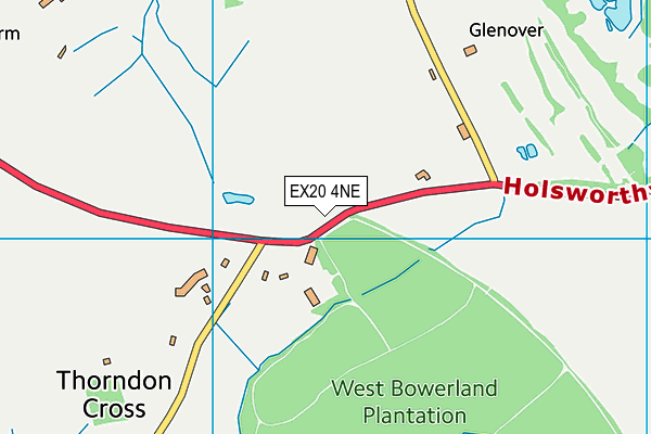 EX20 4NE map - OS VectorMap District (Ordnance Survey)