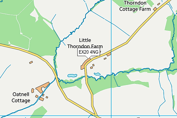 EX20 4NG map - OS VectorMap District (Ordnance Survey)