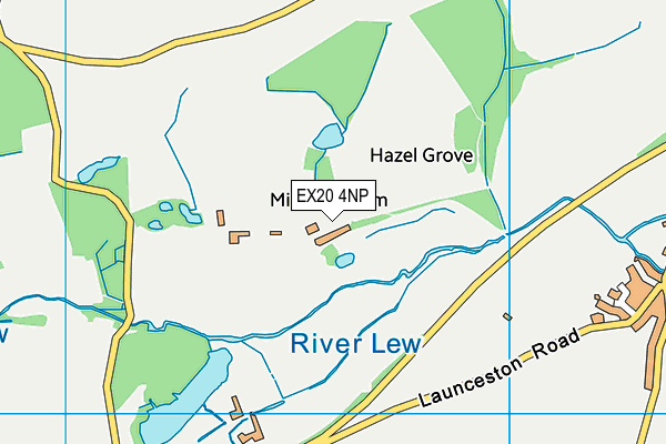 EX20 4NP map - OS VectorMap District (Ordnance Survey)