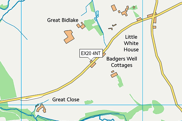 EX20 4NT map - OS VectorMap District (Ordnance Survey)