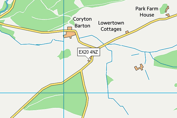 EX20 4NZ map - OS VectorMap District (Ordnance Survey)