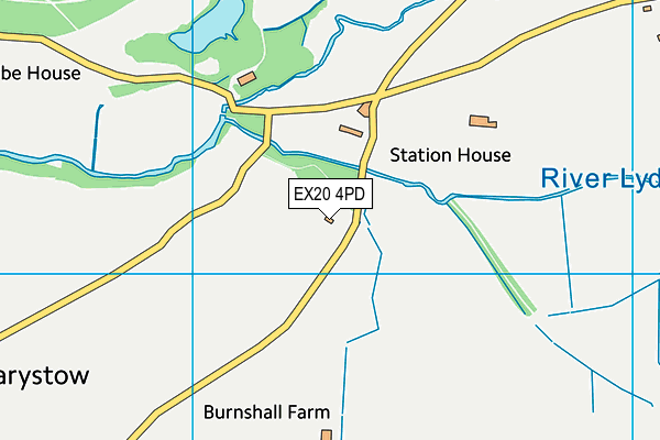 EX20 4PD map - OS VectorMap District (Ordnance Survey)