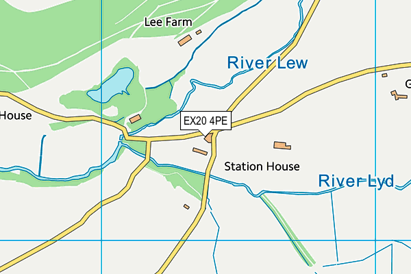 EX20 4PE map - OS VectorMap District (Ordnance Survey)