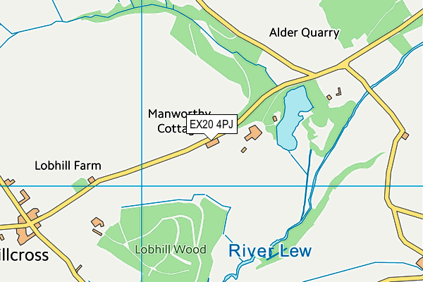 EX20 4PJ map - OS VectorMap District (Ordnance Survey)