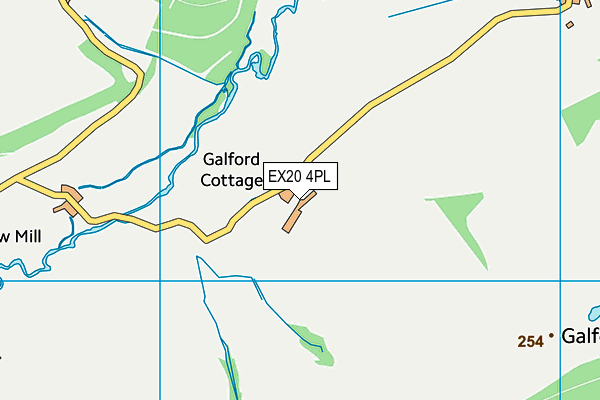 EX20 4PL map - OS VectorMap District (Ordnance Survey)