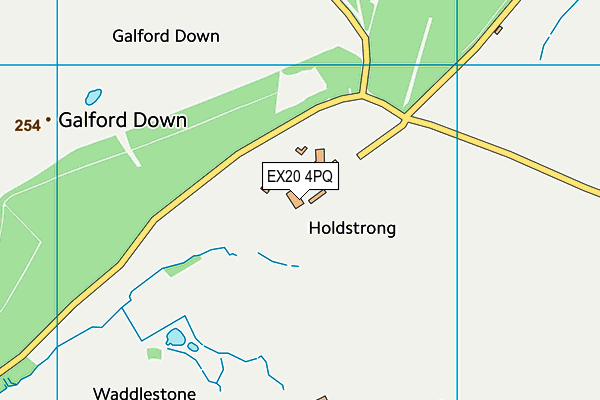 EX20 4PQ map - OS VectorMap District (Ordnance Survey)