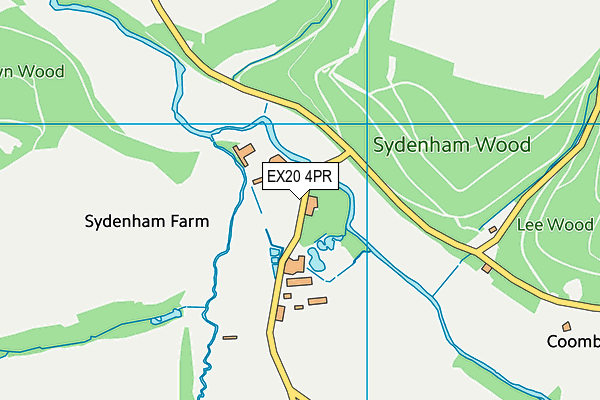 EX20 4PR map - OS VectorMap District (Ordnance Survey)