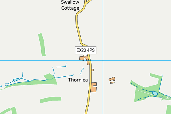 EX20 4PS map - OS VectorMap District (Ordnance Survey)