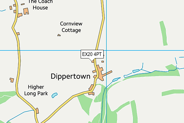 EX20 4PT map - OS VectorMap District (Ordnance Survey)