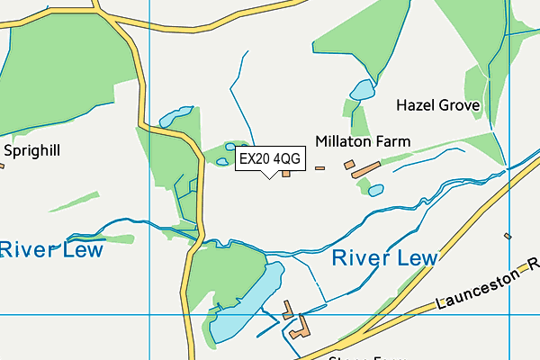 EX20 4QG map - OS VectorMap District (Ordnance Survey)