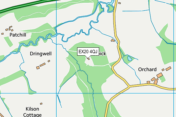 EX20 4QJ map - OS VectorMap District (Ordnance Survey)