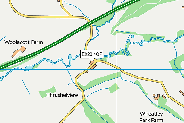 EX20 4QP map - OS VectorMap District (Ordnance Survey)