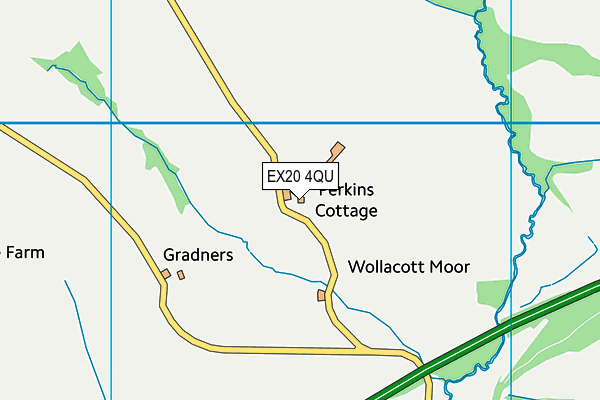 EX20 4QU map - OS VectorMap District (Ordnance Survey)