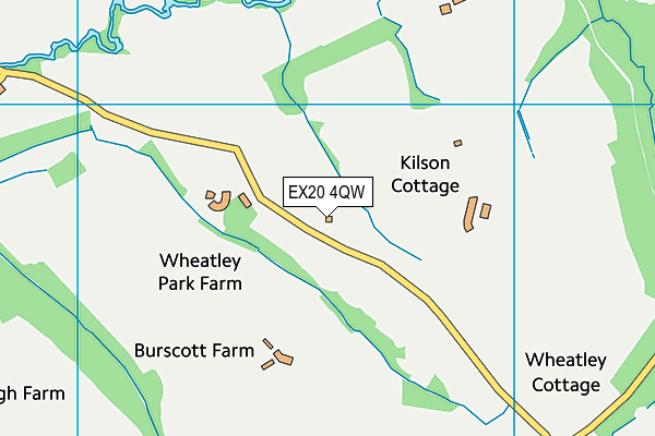 EX20 4QW map - OS VectorMap District (Ordnance Survey)