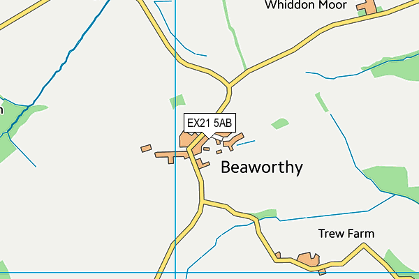 EX21 5AB map - OS VectorMap District (Ordnance Survey)