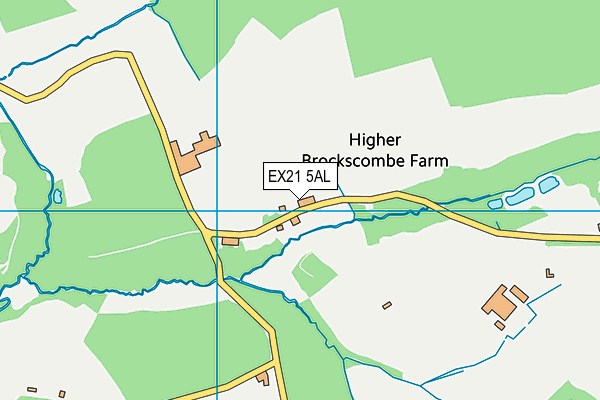 EX21 5AL map - OS VectorMap District (Ordnance Survey)