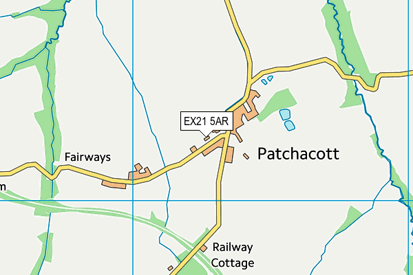 EX21 5AR map - OS VectorMap District (Ordnance Survey)