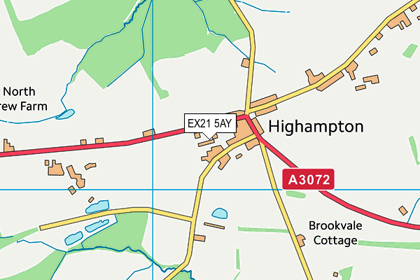 EX21 5AY map - OS VectorMap District (Ordnance Survey)