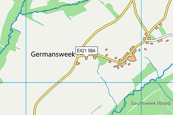 EX21 5BA map - OS VectorMap District (Ordnance Survey)