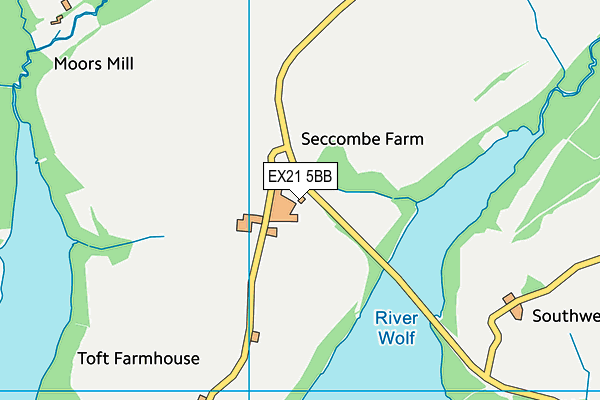 EX21 5BB map - OS VectorMap District (Ordnance Survey)