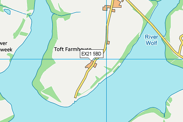 EX21 5BD map - OS VectorMap District (Ordnance Survey)