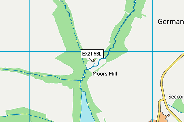 EX21 5BL map - OS VectorMap District (Ordnance Survey)