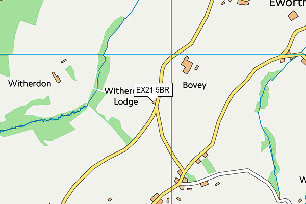 EX21 5BR map - OS VectorMap District (Ordnance Survey)