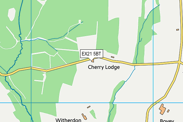 EX21 5BT map - OS VectorMap District (Ordnance Survey)