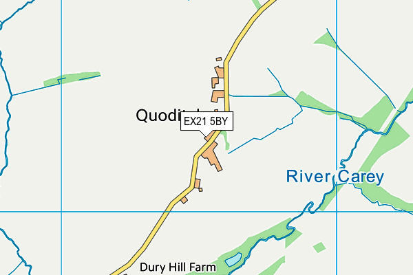 EX21 5BY map - OS VectorMap District (Ordnance Survey)