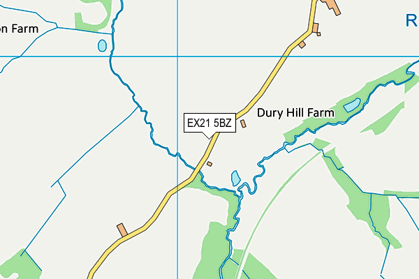 EX21 5BZ map - OS VectorMap District (Ordnance Survey)