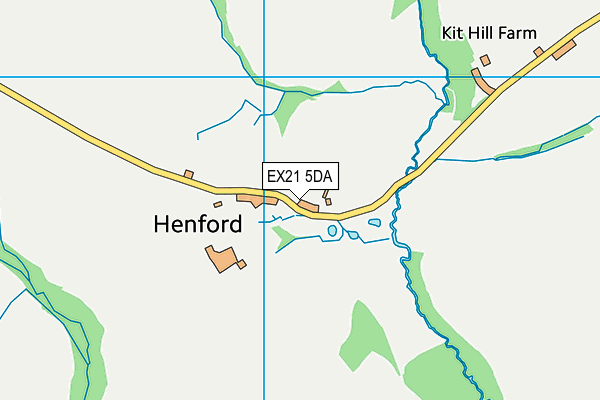 EX21 5DA map - OS VectorMap District (Ordnance Survey)