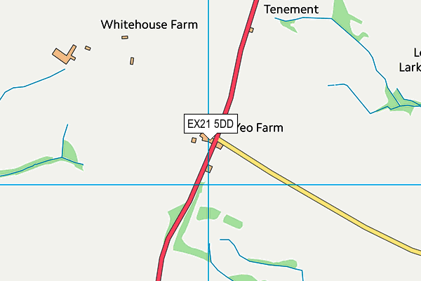 EX21 5DD map - OS VectorMap District (Ordnance Survey)